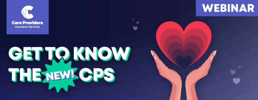 CPS logo and image of hand holding heart with text that reads: Webinar. Get to know the new CPS.