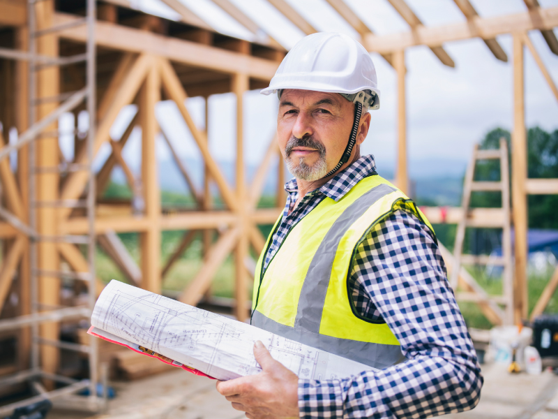 Photo of general contractor at job site.