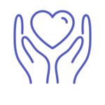hands over heart icon